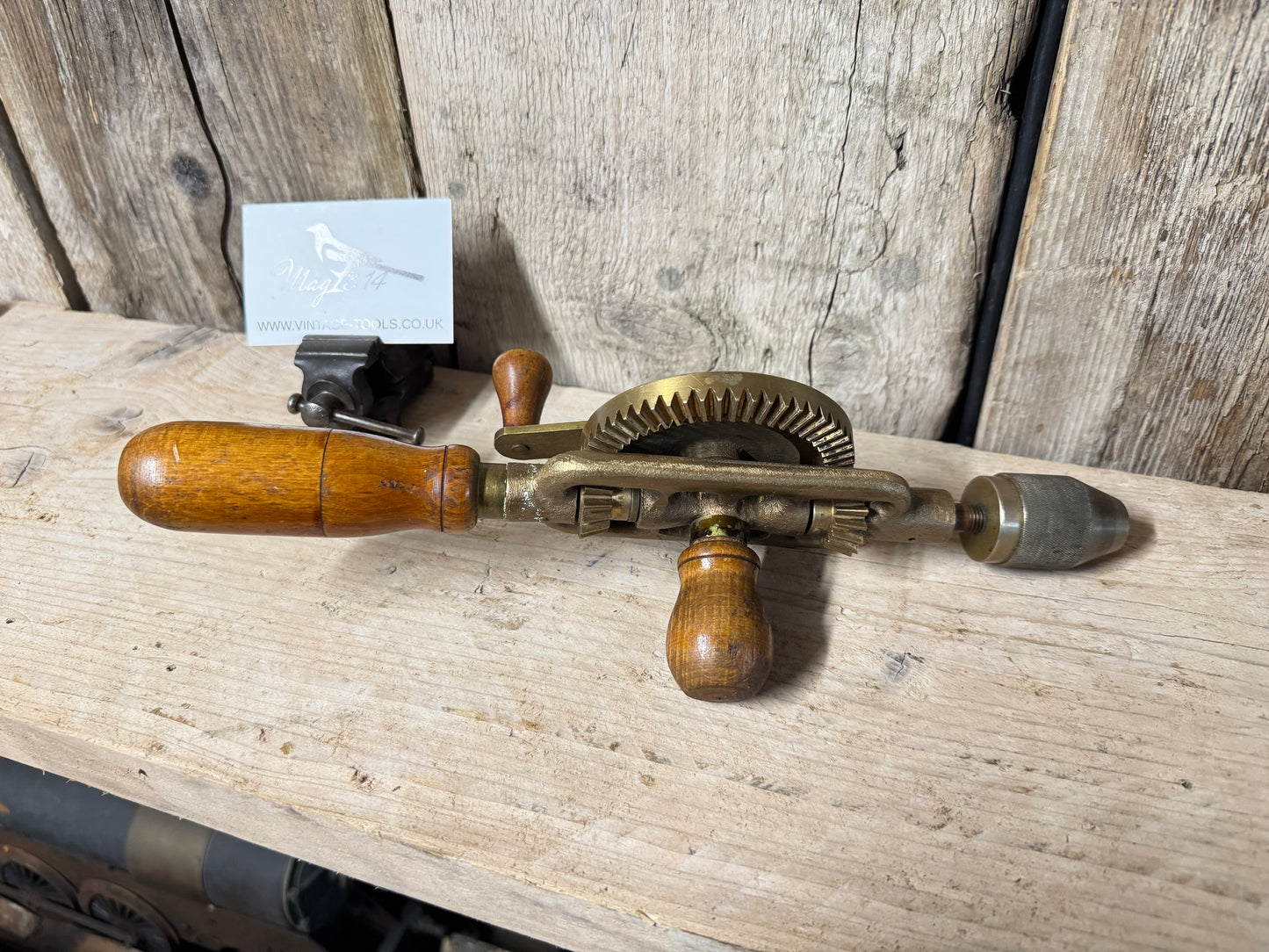 Rare Brass Body Egg Beater Hand Drill