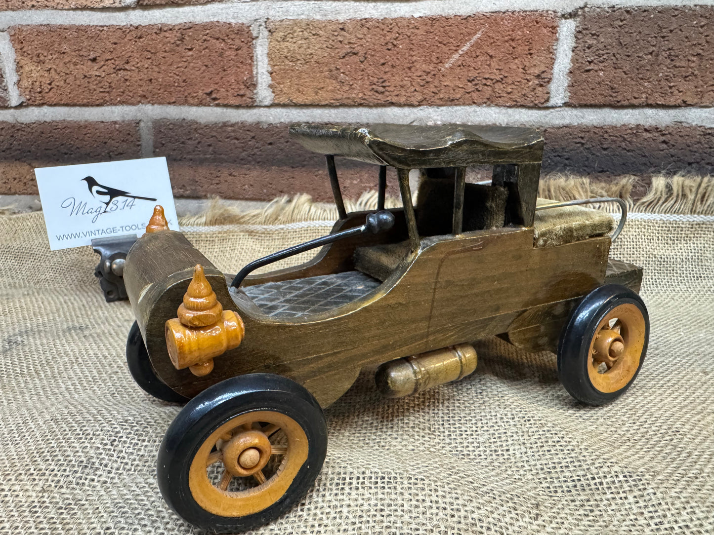 Vintage handmade wooden car