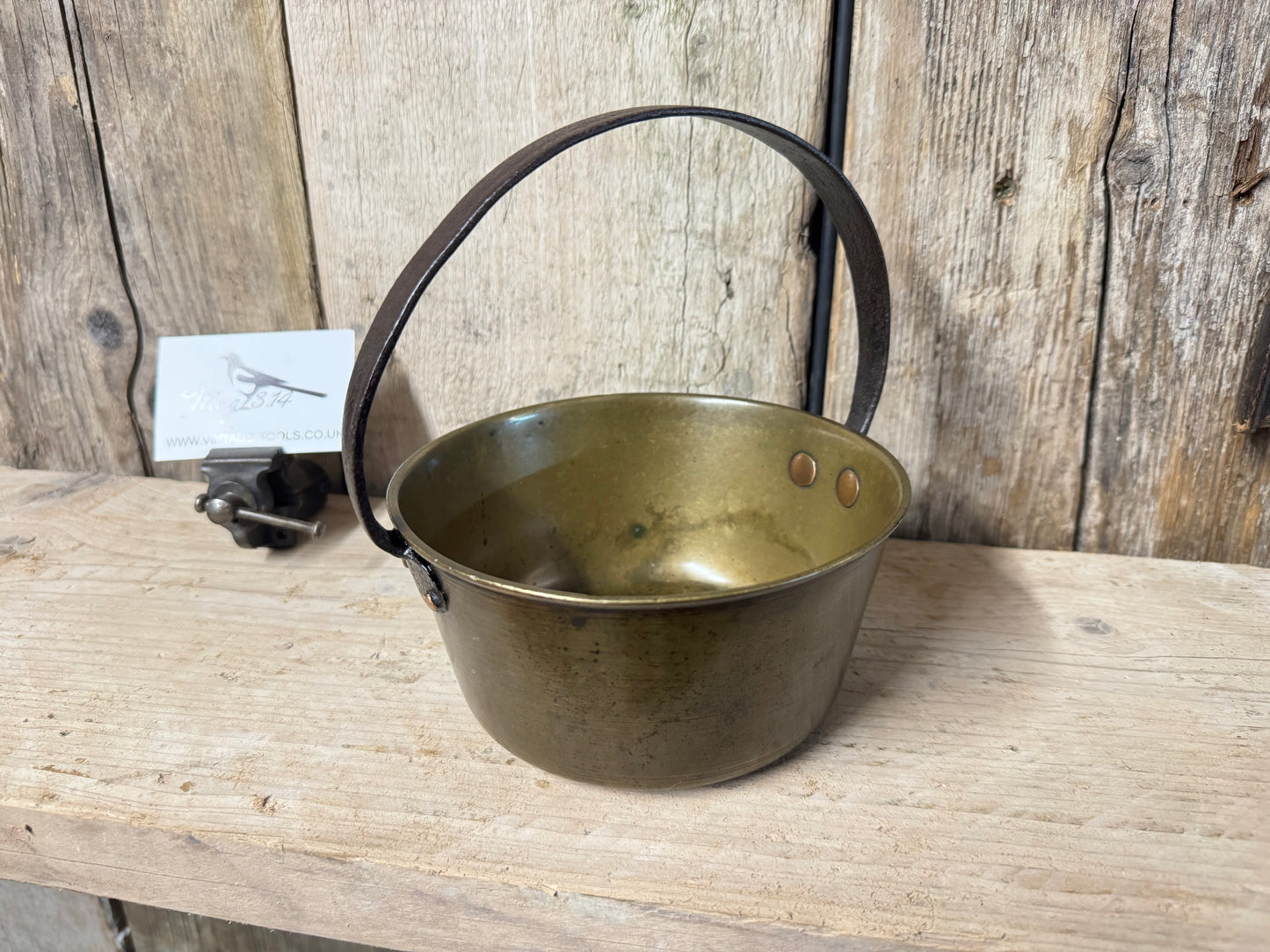 Antique Brass Jam Pot