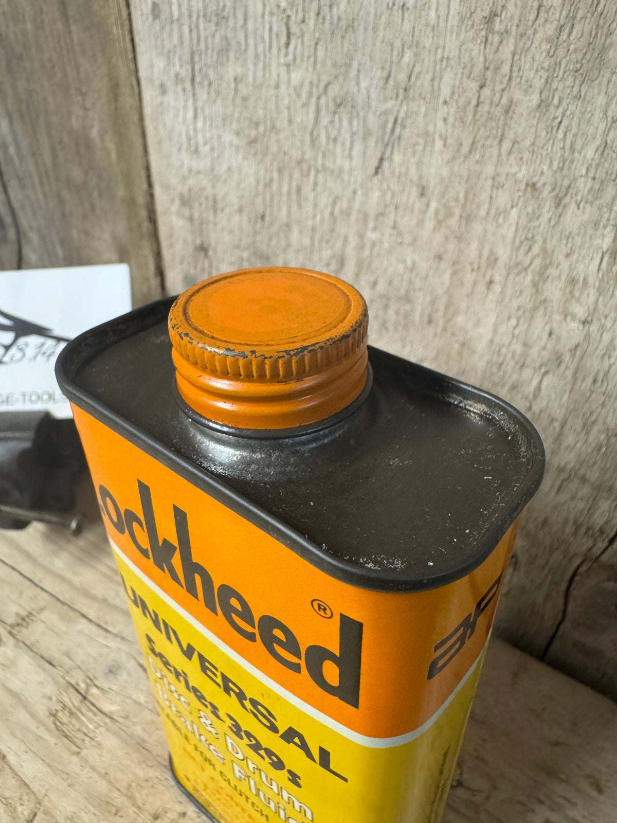 Vintage Lockheed Universal Series 329s Disc & Drum Brake Fluid Tin