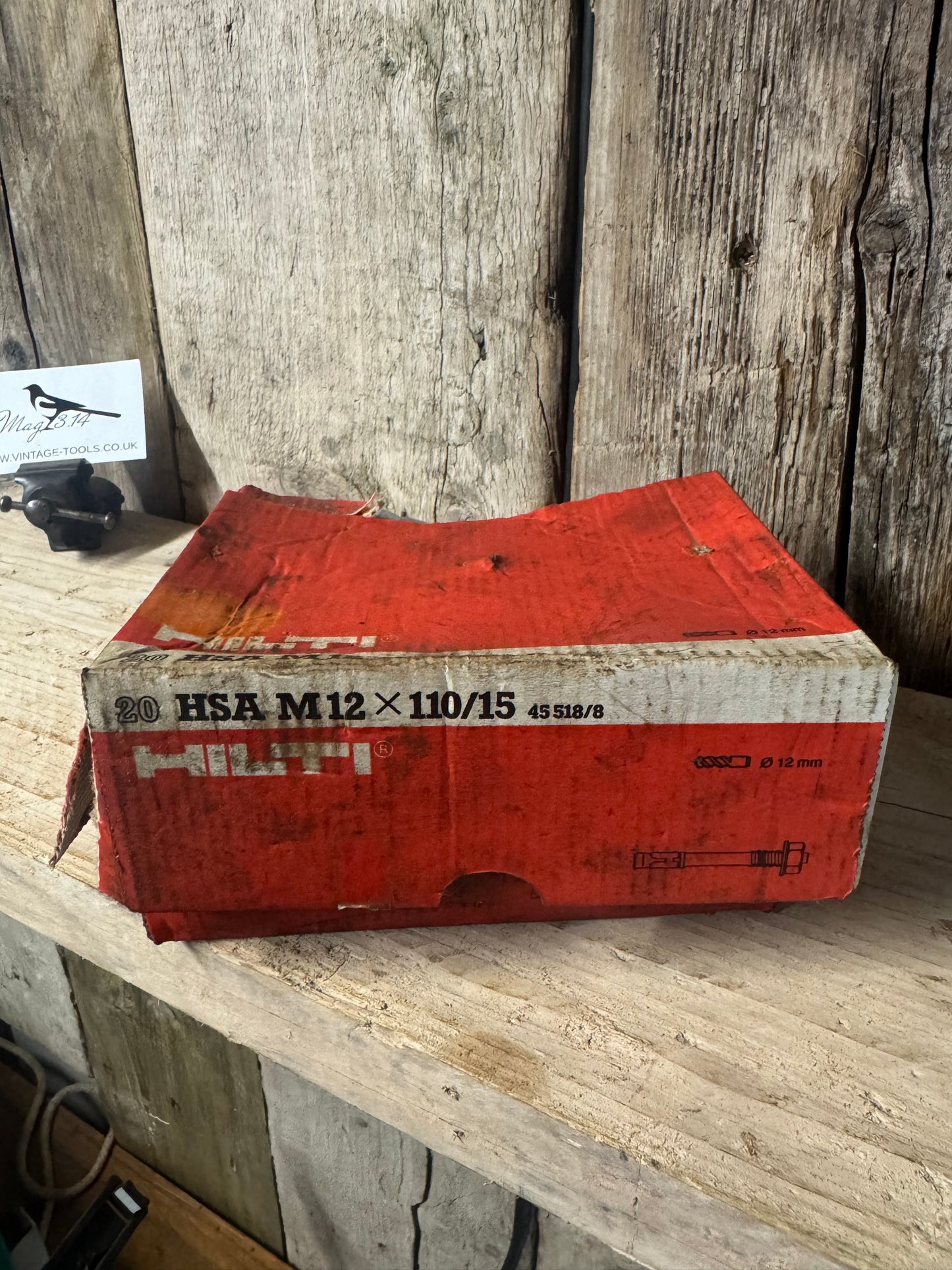 Hilti HSA M12 x 110/15 45 518/8 Stud Anchors Box of 30