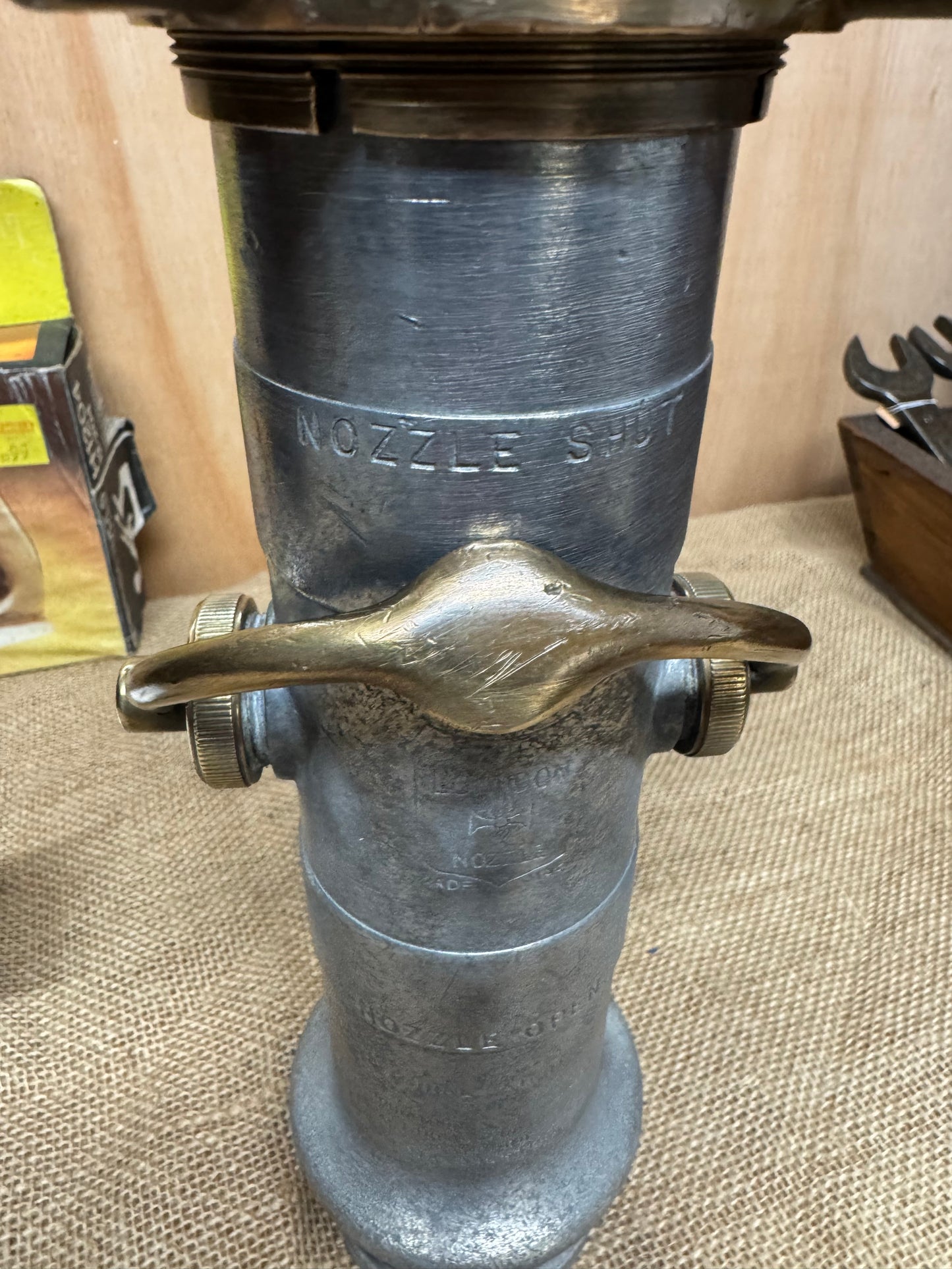 John Morris & Sons Brass & Aluminium Fire Hose Nozzle