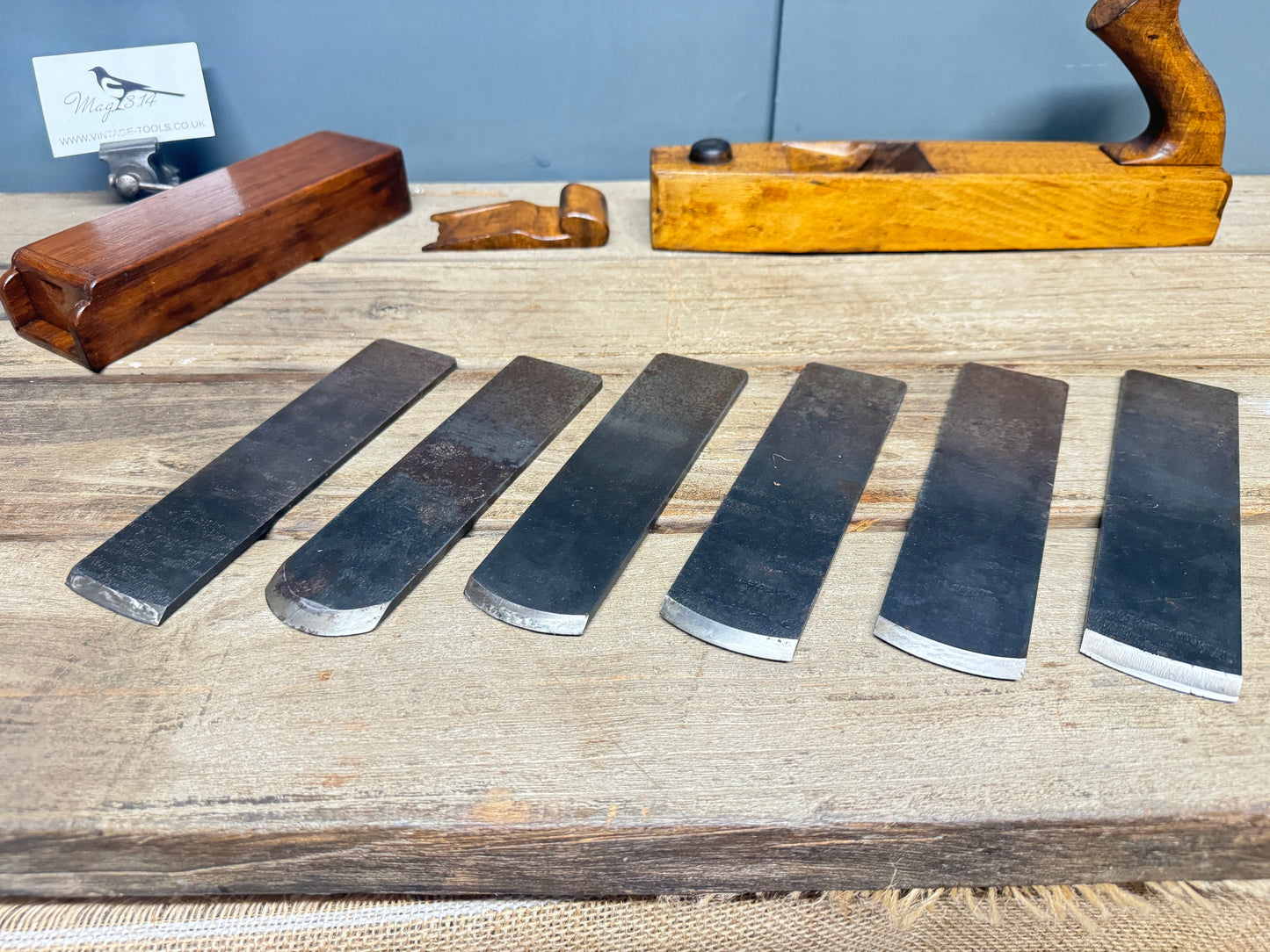12" Patternmakers Beech Rounding Plane with 6 Interchangeable Soles
