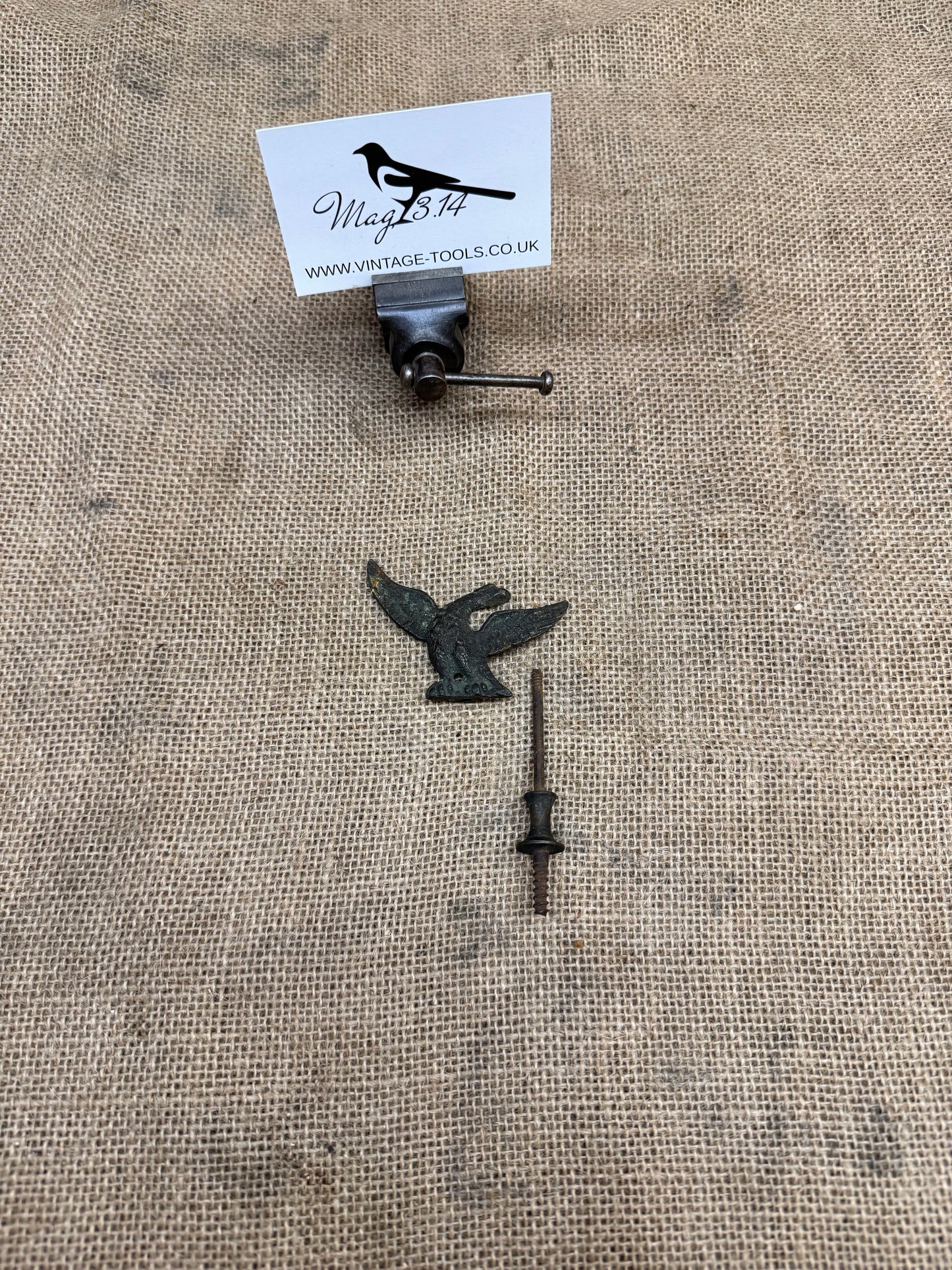 Antique Brass Eagle Clock Ornament
