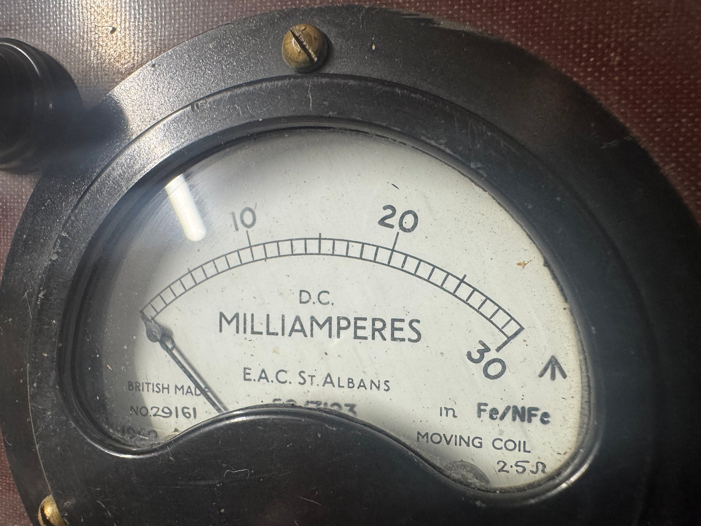 E.A.C St Albans No 29161 D.C Milliamperes Voltmeter