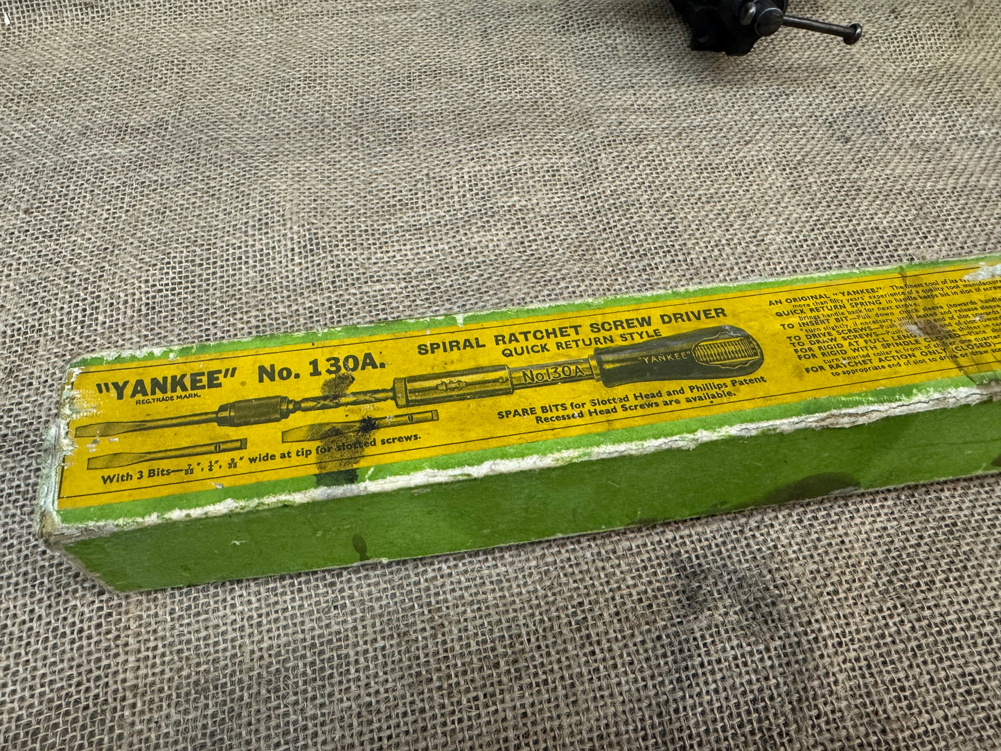 Stanley Yankee No 130A Spiral Ratchet Screwdriver