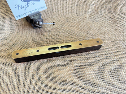 J Rabone & Sons Brass and Hardwood 8” Level