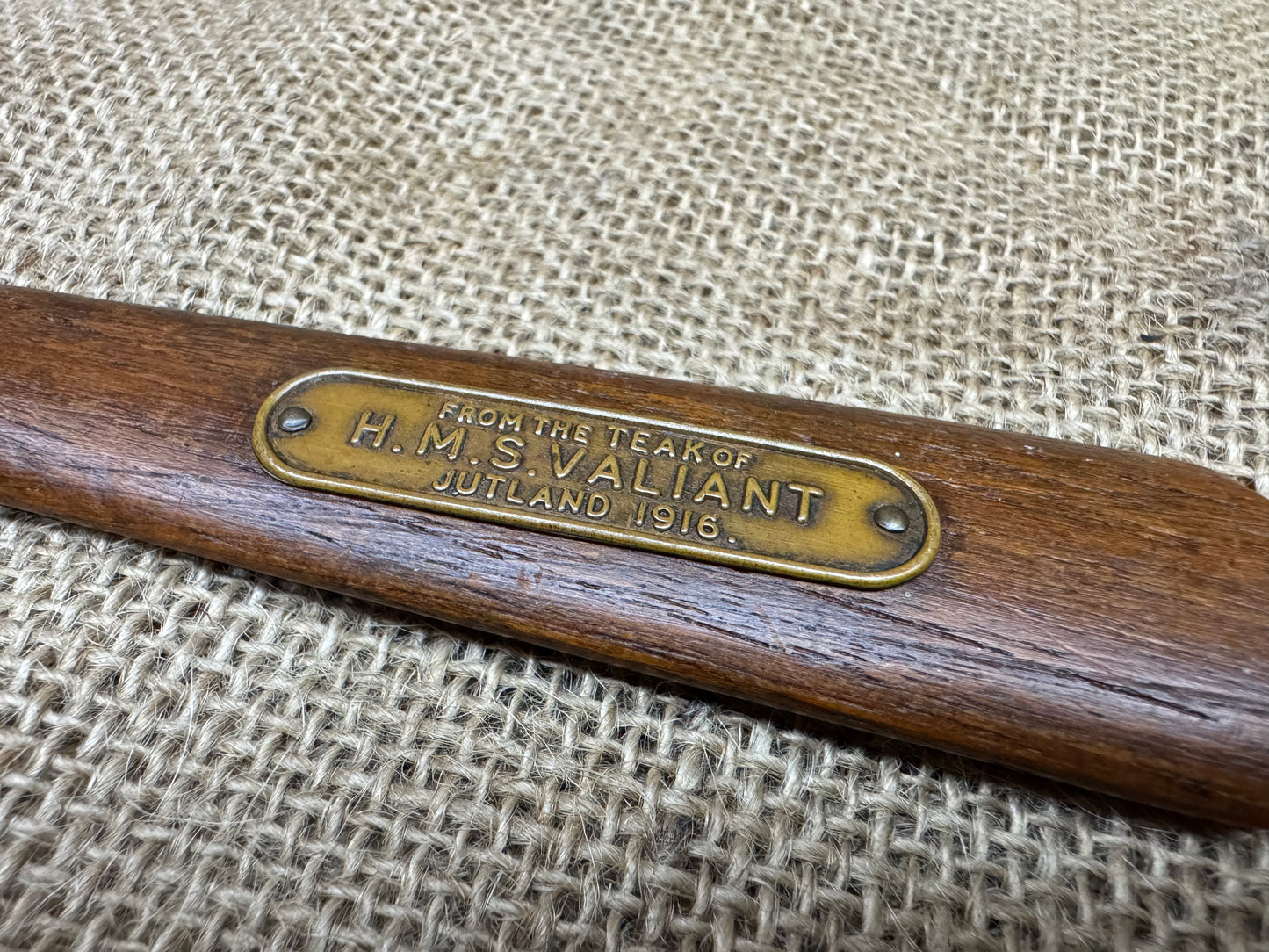 HMS Valiant Teak Letter Opener
