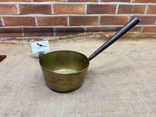 Vintage Brass Pan with Tapered Steel Handle